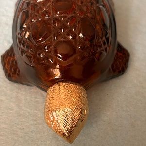 Vintage Avon Amber Glass Turtle Charisma Cologne Perfume Bottle